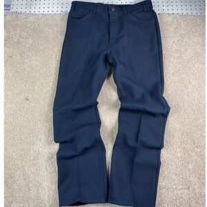 Vintage Levis Sta-Prest Navy Blue Pants Scovill Zipper Mens 31x32 Trousers